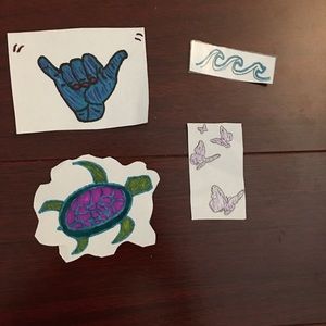 Stickers and bath bombs